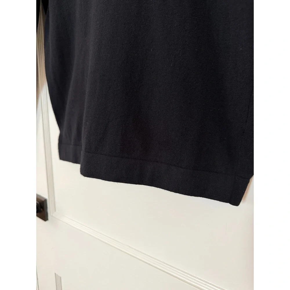 Nordstrom Tech-Smart Mens Black Cotton Merino Wool Blend Crewneck Sweater S Slim